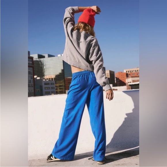 NWOT FP Movement Kalahari Wide Leg Pants Blue Large - Picture 3 of 11